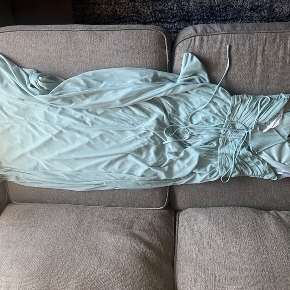 David’s Bridal Dusty Sage Bridesmaid Dress - Picture 2 of 3